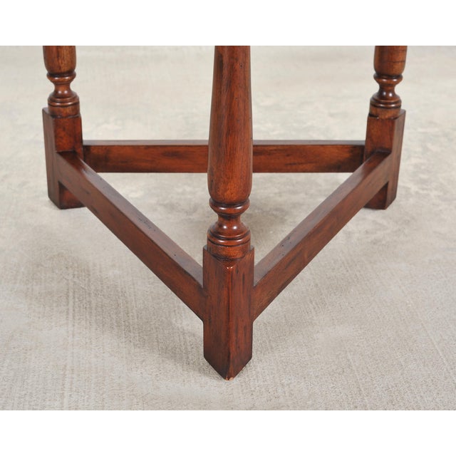 Ralph Lauren Country English Style Walnut Cricket Pub Table For Sale - Image 16 of 18