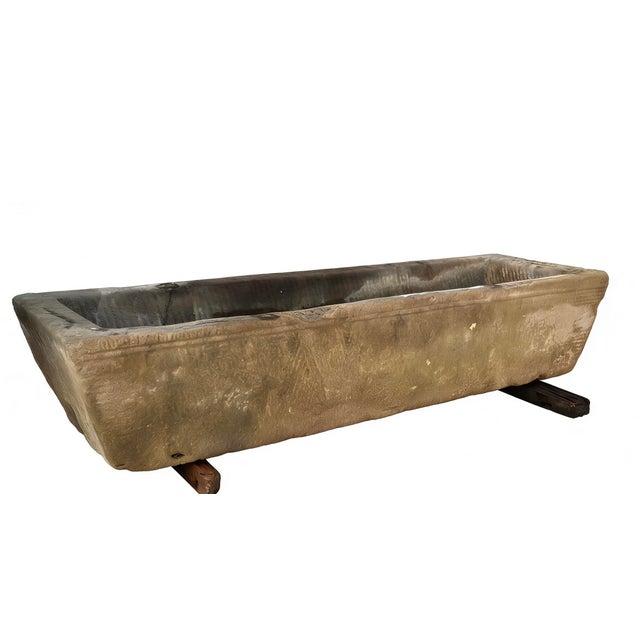 This stone trough is hand carved out one piece of stone and hand chiseled by the locals. This stone planter is ideal for...