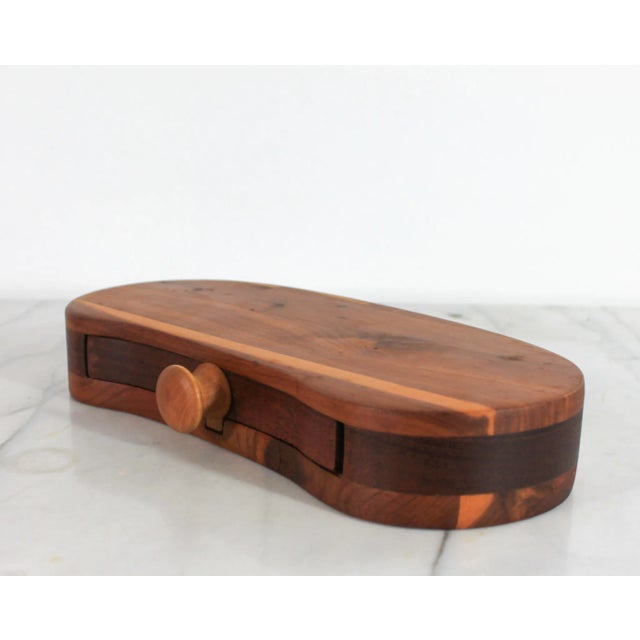 Mid 20th Century Vintage Cedar Wood Dresser Top Trinket Box For Sale - Image 5 of 10