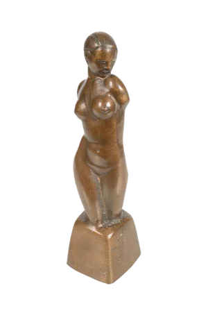 After Tamara De Lempicka -Art Deco Nude Female- Solid Bronze Sculpture, 1930