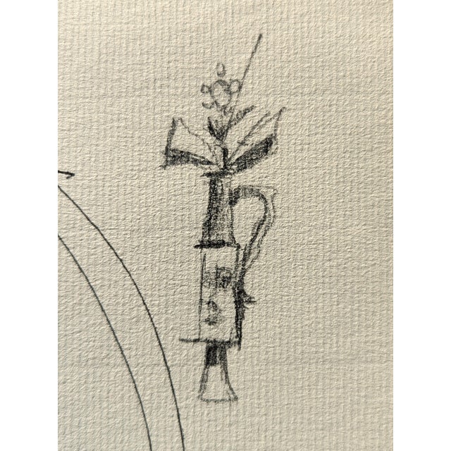 David Adickes Early Modern Black & White Abstract Still Life & Vases Drawing Studies, Mid 20th Century For Sale - Image 10 of 10