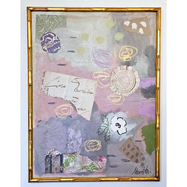 Emilie Is an Original Mixed Medium Abstract Painting by Mary Kaiser For Sale - Image 4 of 6