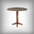 Elegant small round table crafted from mahogany, the top of which reveals the warmth and depth of its grain. It rests on a...