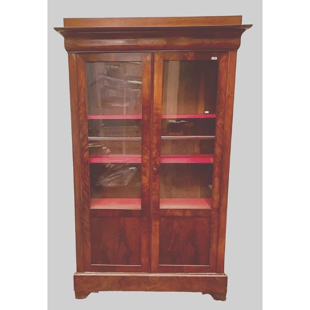 Louis Philippe Display Cabinet in Mahogany and Mahogany Veneer, 1800s For Sale - Image 9 of 9