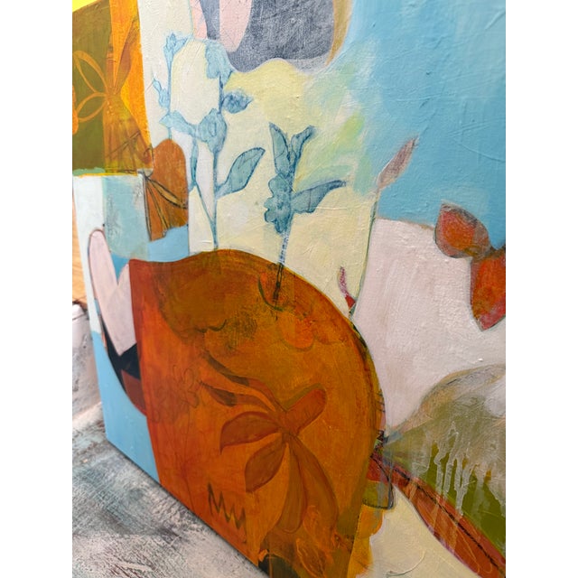 Abstract "Flower Power" an Abstract Painting by LWren Walraven For Sale - Image 3 of 11