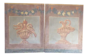 18th Century French Blue Gray Screen Panels - a Pair