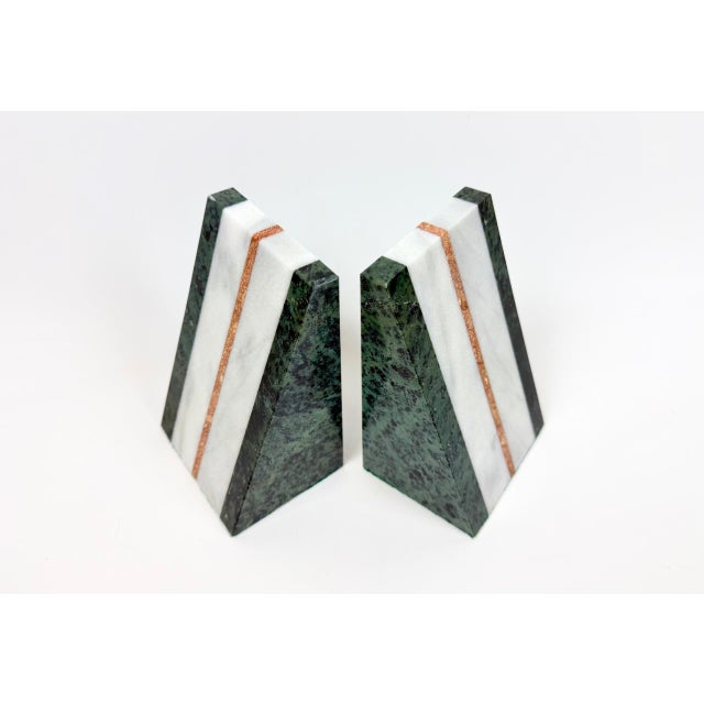Vintage Art Deco Marble Bookends, 1940s, Set of 2 For Sale - Image 3 of 11