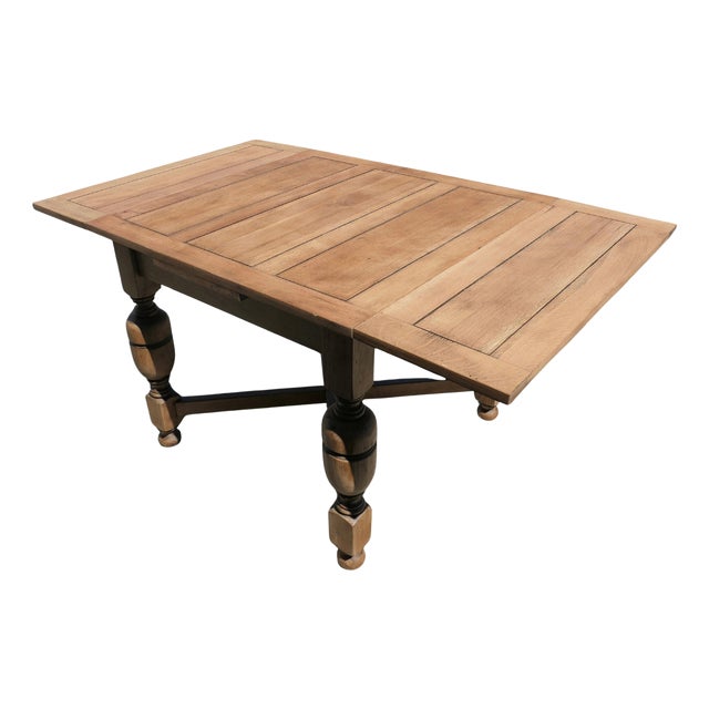 Small Oak Cottage Draw Leaf Table, 1930s For Sale