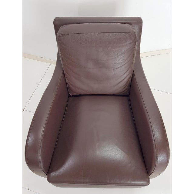 Modern Brown Leather Armchair from Musa Design, Italy, 1990s For Sale - Image 12 of 14