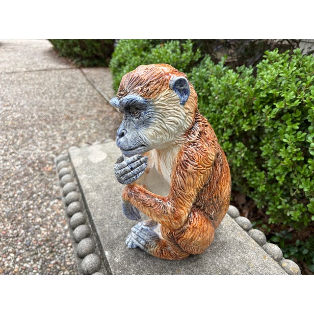 Ceramic 1960s Italian Glazed Ceramic Monkey Stamped Ronzan For Sale - Image 7 of 10