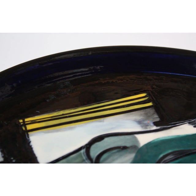 Ceramic 1950s Italian Ceramic Charger by Luciano Rumi For Sale - Image 7 of 13