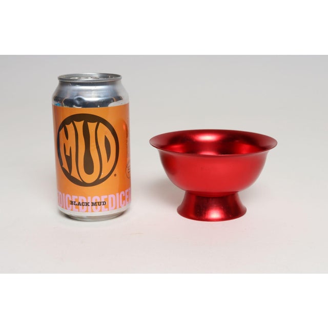 Red Set of Three Mid-Century Modern Red and Pink Anodized Aluminum Sherbets / Bowls For Sale - Image 8 of 13