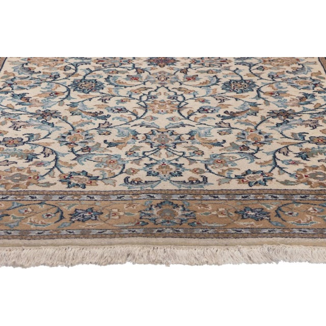 Vintage Indian Kashan Rug - 04'01 X 06'00 For Sale - Image 4 of 9