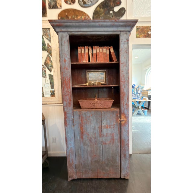 Early 19th Century 19th Century American Painted Cupboard For Sale - Image 5 of 9