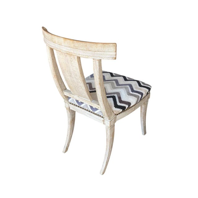 Restoration Hardware Restoration Hardware Klismos Dining Chairs in Rustic Weathered Oak Finish- Set of 4 For Sale - Image 4 of 12