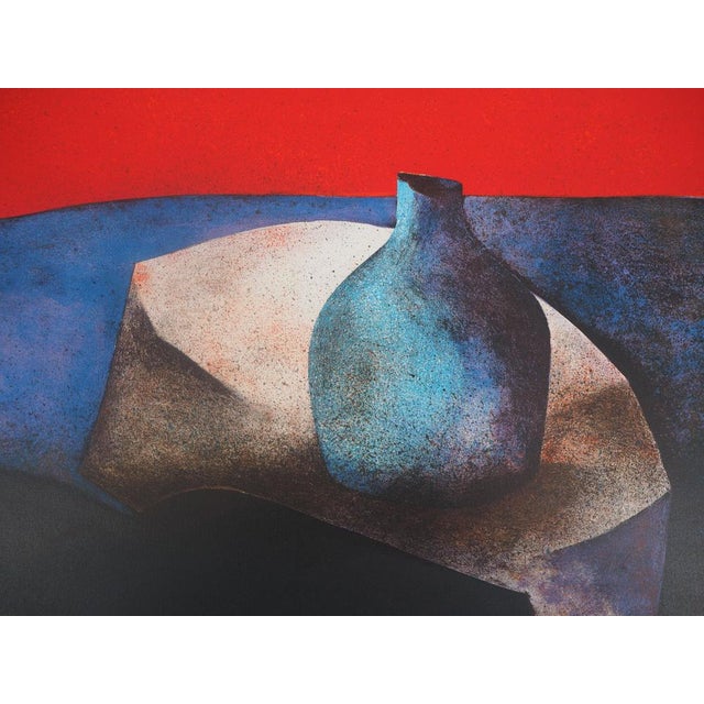 Claude GAVEAU (1940) Still Life with Vase Original color lithograph Signed in pencil On wove paper, 65 x 50 cm (approx. 26...