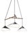 Emily Group of Three Semi Matte Paint Pendant Light from Moss Objects For Sale