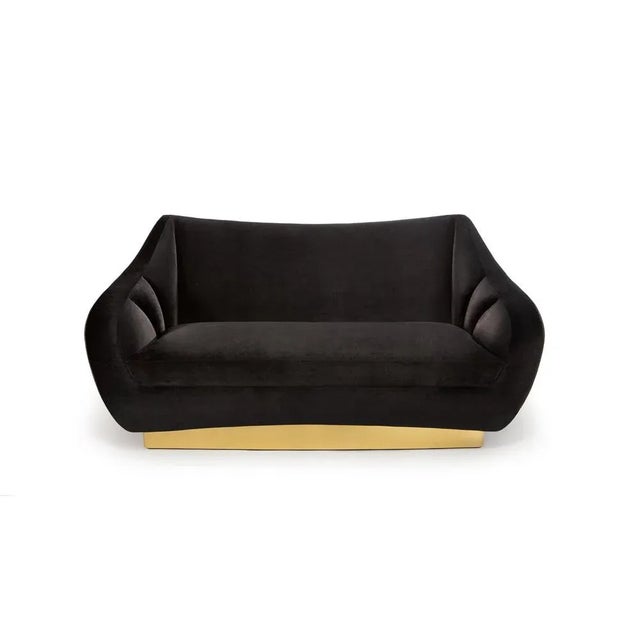 Figueroa 2 Seat Sofa by InsidherLand Dimensions: D 90 x W 180 x H 90 cm. Materials: Brushed brass, InsidherLand Bright...