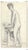 Drawing of a female nude by a Japanese artist. Some pages are signed by the artist Shirosu and dated, this one is...