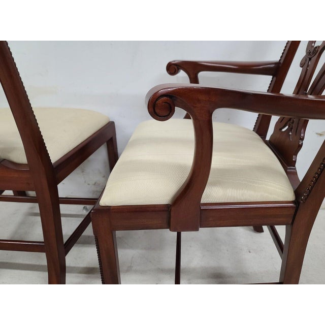 Mahogany Chippendale Dining Chairs by Maitland Smith Set of 8 Chairish