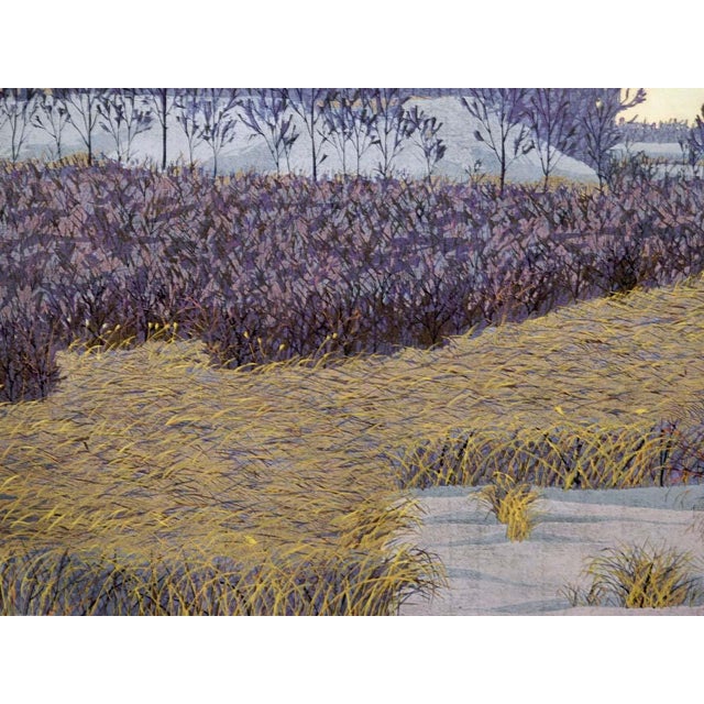 Gordon Mortensen "Winter Sunset" Hand Signed Woodcut Art Print Make an Offer For Sale - Image 4 of 7