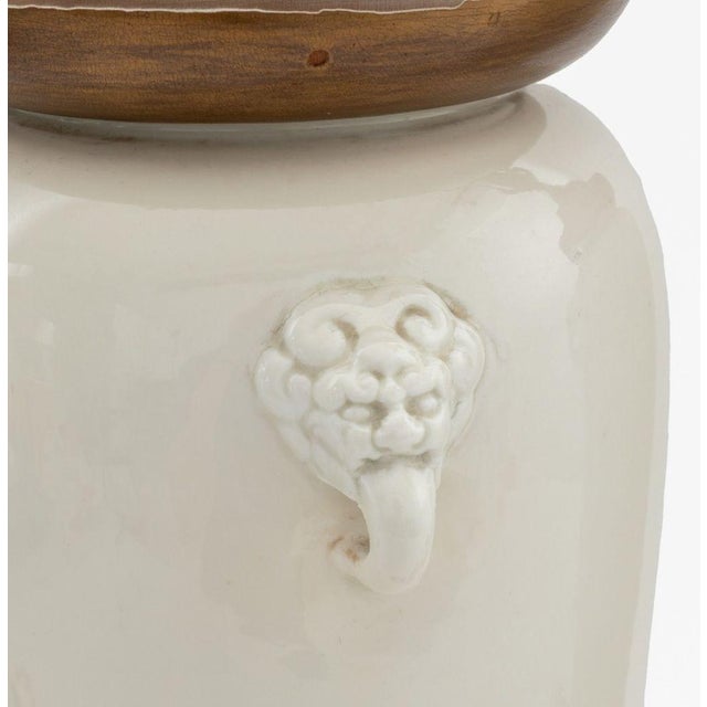 Chinese Blanc De Chine Dehua Vases as Lamps, Pair For Sale - Image 4 of 6