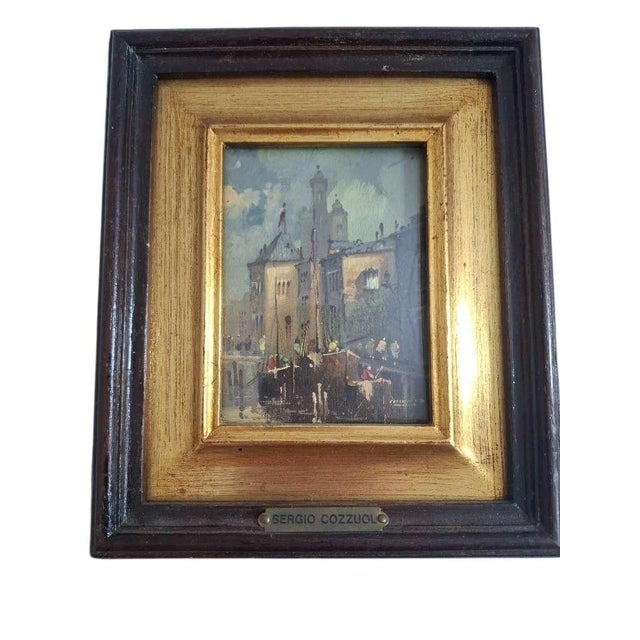 Sergio Cozzuol, Miniature, Oil on Copper, 1960s, Framed For Sale - Image 8 of 8
