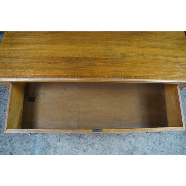 Antique Victorian Oak Two Drawer Lowboy Dresser Blanket Chest Tv Console Bench 43" For Sale - Image 15 of 17