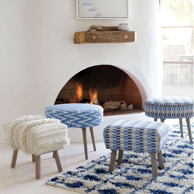 Contemporary Dash & Albert by Annie Selke Noma Indigo Woven Wool Rug, 6' x 9' For Sale - Image 3 of 6