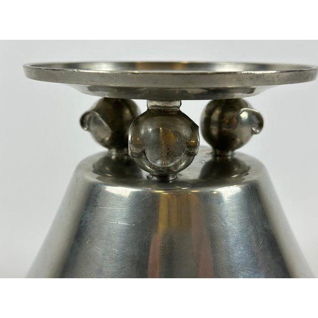 Swedish Art Deco Pewter Bowl by Edvin Ollers for Schreuder & Olsson, 1944 For Sale - Image 6 of 8
