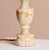 A beautiful Alabaster vintage table lamp, carefully restored to its former glory. Rewired with antique brass braided...