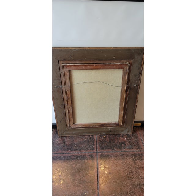 Textile 1920s Oil Painting Copy of Pompeo Girolamo Batoni "Allegory of Meekness" For Sale - Image 7 of 7