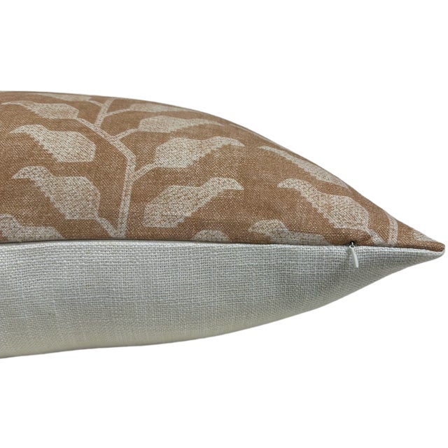 2020s Folio Ochre Floral Pillow Cover, 20x20 Pillow For Sale - Image 5 of 5