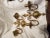 Early 20th Century Vintage Heavy Brass Colonial Style Candle Sconces For Sale - Image 5 of 6