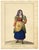 Michela De Vito, Costume of Masciuni, Province of Abruzzo in the Kingdom of Naples, 1800s, Watercolour For Sale - Image 3 of 7