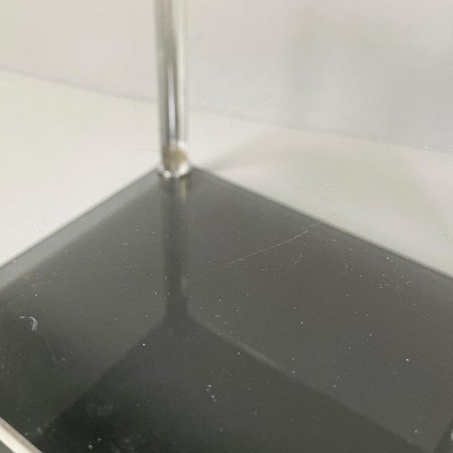 Italian Modern Coffee Tables in Smoked Glass and Chromed Metal, 1980s, Set of 2 For Sale - Image 13 of 18