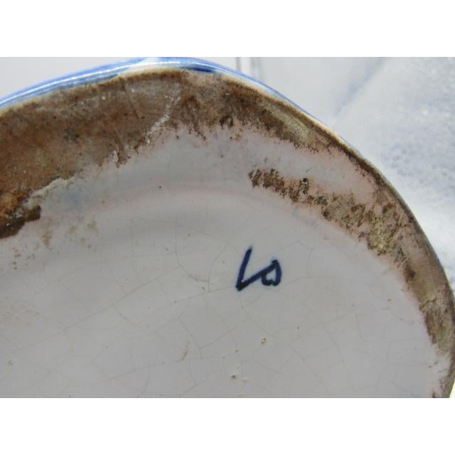 Blue Pair of 18th Century Blue and White Dutch Toby Figure Jugs For Sale - Image 8 of 9