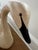 Striking large-scale antique wooden swan, hand carved and finished in a beautifully aged creamy white paint with a...