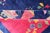 Large Antique Art Deco Rug in Deep Navy Blue With Vibrant Red Border For Sale - Image 12 of 13