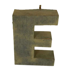 Italian Tin Letter E, 1970s