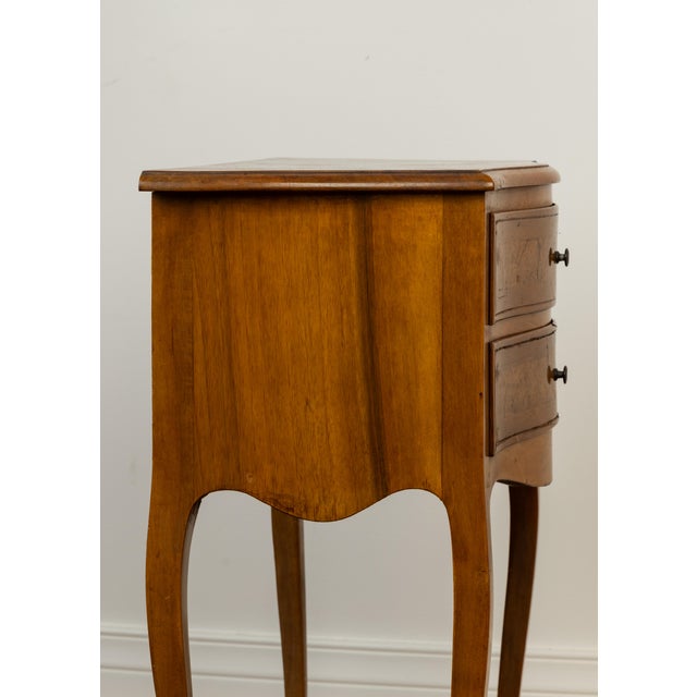 Early 20th Century French Louis XV Style Walnut Two Drawer Nightstand For Sale In Tulsa - Image 6 of 8