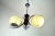 Wood Mid-Century Modern Chrome and Wood Ceiling Lamp For Sale - Image 7 of 11
