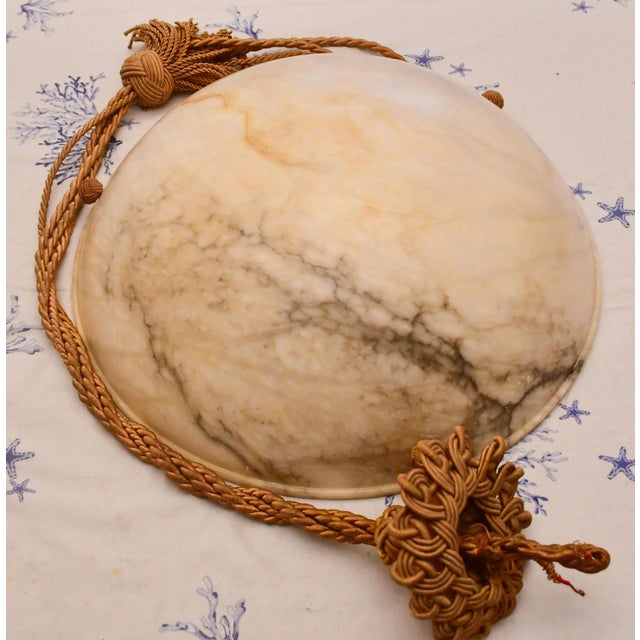 Great Size Superb Art Deco White Albaster Chandelier, 1930s For Sale - Image 10 of 15