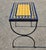 Handcrafted Moroccan Mosaic Tile Accent Table / Plant Stand – Blue & Yellow For Sale - Image 4 of 6