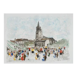 Urbain Huchet Paris St Germain Des Pres Lithograph