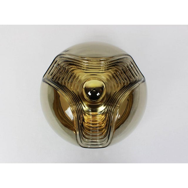 Wilhelm Wagenfeld Large German Wall Sconce Flush Mount by Koch & Lowy for Peill & Putzler For Sale - Image 4 of 8