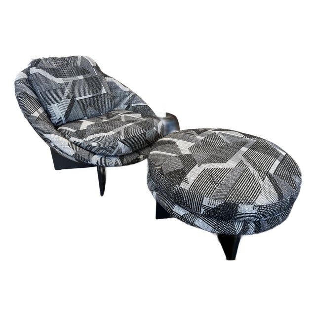 Minotti Lido Armchair & Ottoman For Sale