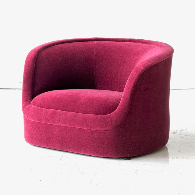 1980s Cartouche Chairs by Ward Bennett for Brickell Associates in Mohair For Sale - Image 9 of 11