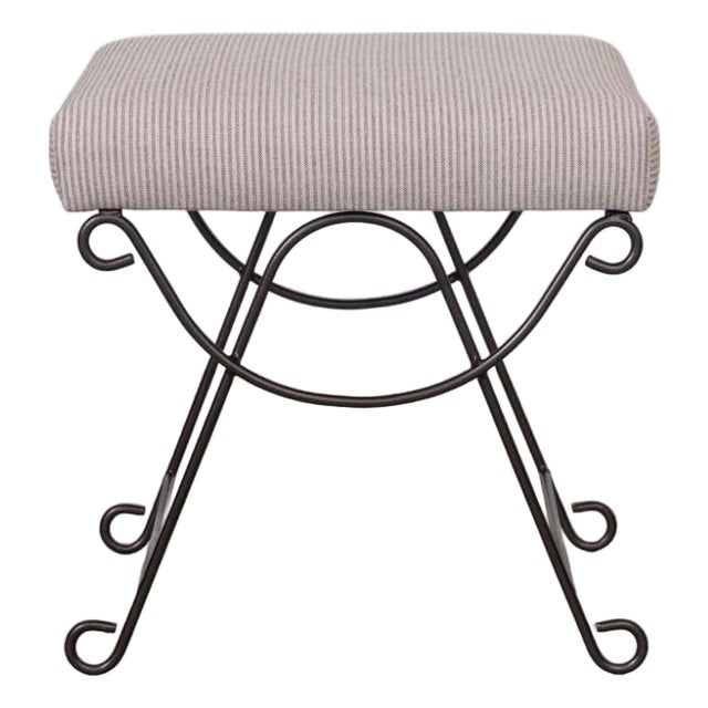 Panoplie Iron Loop Stool, Brown Stripe For Sale