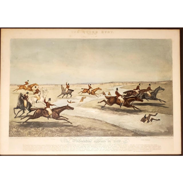 Brown Antique Complete Set of Eight Hunting Prints Titled 'The Quorn Hunt' by H Alken, and Engraved by F C Lewis For Sale - Image 8 of 12